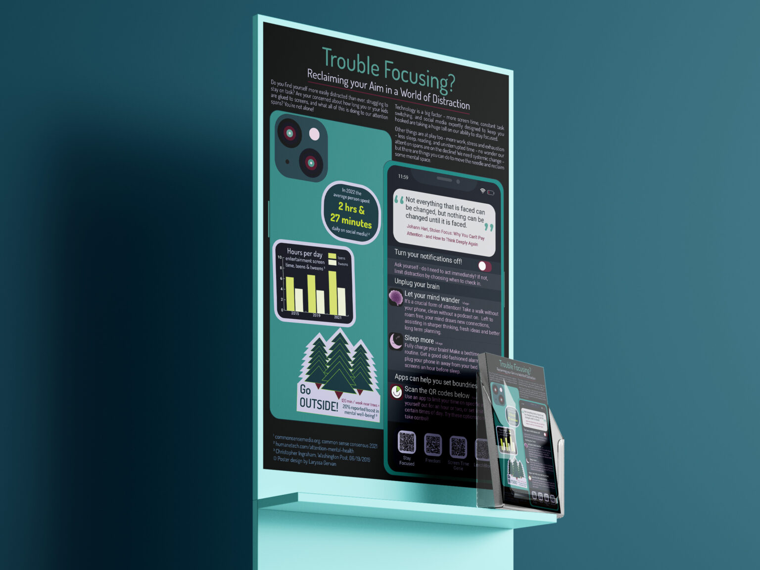 Trouble Focusing poster in mockup